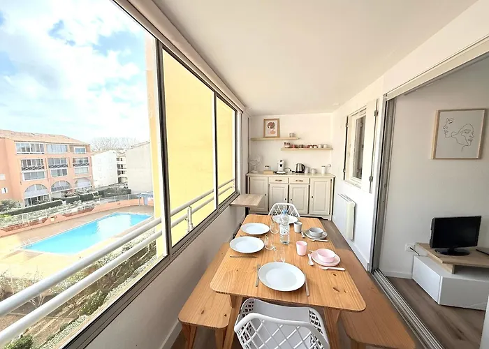 Confort 4-6 Pers Agde,animaux Ok, Richelieu A 150m, Piscine, Parking, Aqualand - アグド