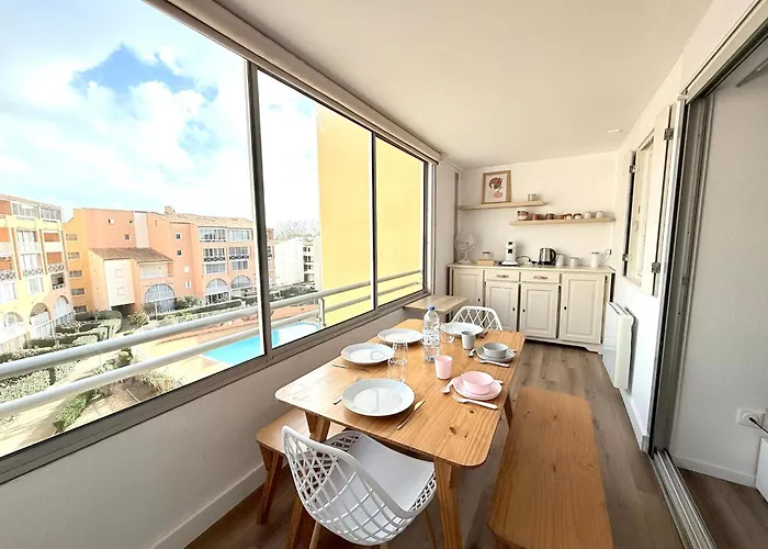 Confort 4-6 Pers Agde,animaux Ok, Richelieu A 150m, Piscine, Parking, Aqualand -